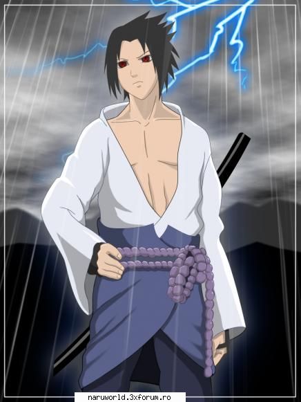 sasuke uchiha este unul din membrii echipei 7. a fost creat de kishimoto pentru a fi un rival pentru